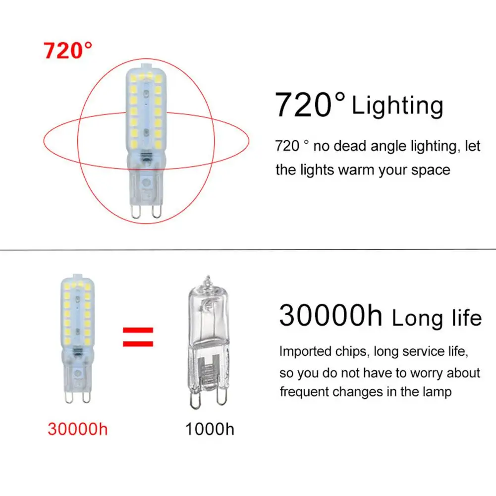 G9 светодиодный светильник 220V затемнения светодиодные лампы SMD 2835 Точечный для