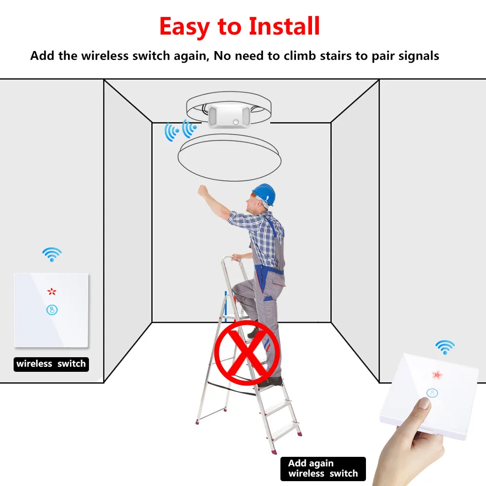 SMATRUL умный дом Беспроводной сенсорный выключатель светильник электрические 433