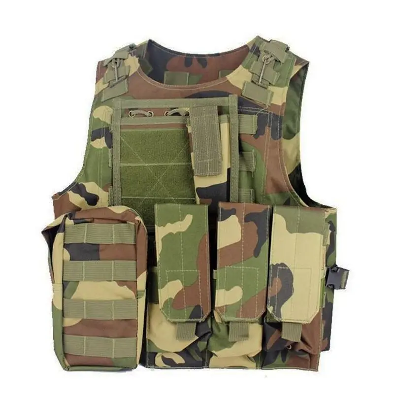 Камуфляжный охотничий военный тактический жилет Wargame Body Molle Armor охотничий жилет CS уличное снаряжение жилет - Цвет: Jungle camouflage