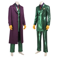 gotham joker halloween cosplay costume jerome valeska outfits fancy jeremiah valeska outfit long purple coat