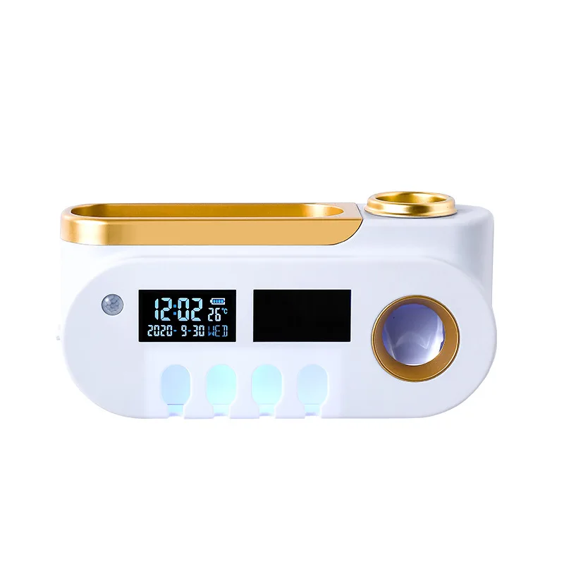 

UV Toothbrush Sterilizer Automatic Toothpaste Dispenser Toothbrush Sanitizer Toothpaste Squeezer Toothbrush Holder For Bathroom