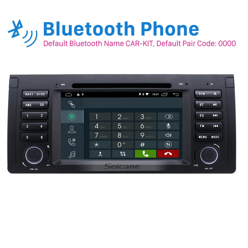 Автомагнитола Seicane с dvd-плеером gps android 9 0 7 "для BMW X5 E53 3.0i 3.0d 4.4i 4.6is 4.8is 1996-2003 5 Series E39 |