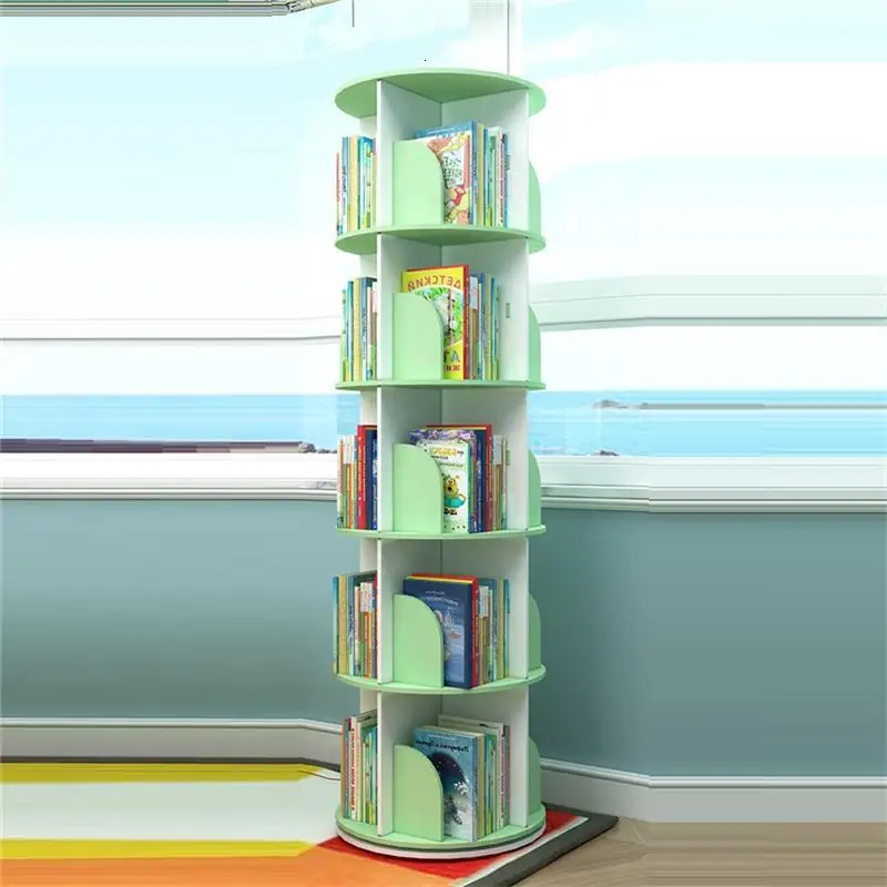 

Enfant Shelving Vitrina Bookshelf Dekoration For Libreria Legno Rotatable Rotate Home Furniture Librero Bookcase Book Case Rack