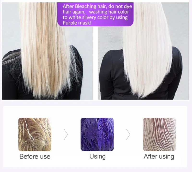 Новое поступление фиолетовая маска для волос PURC восстанавливающая Frizzy мягкое