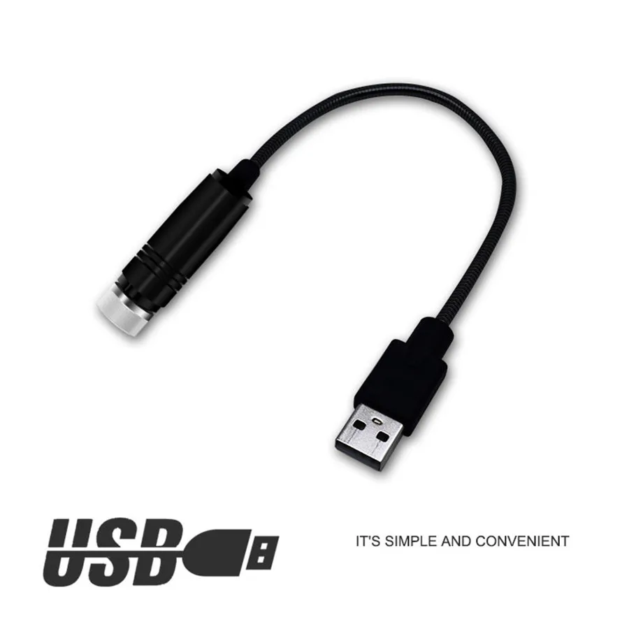 Универсальные USB мини светодиодные ночные светильники на крышу автомобиля