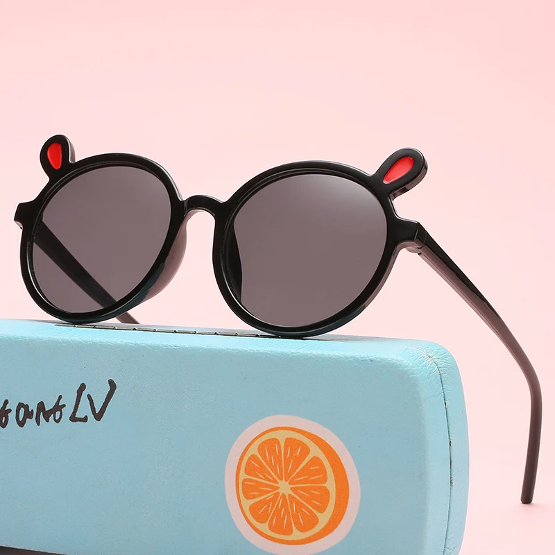 Новинка 2021 модная дизайнерская детская оправа для очков милая круглая розовые