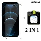 Закаленное стекло 2 в 1 для iphone 13 12 11 Pro Max, Защитная пленка для экрана, объектива камеры, стекло с полным покрытием для iphone 12 13 mini, стекло