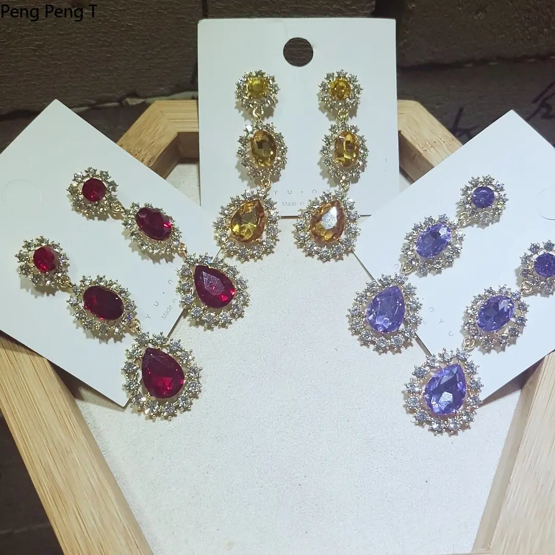

2021 new super shiny Drop Earrings Banquet classic exquisite versatile Earringsfor woman