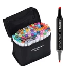 Набор фломастеров TouchFive, 406080168 цветов, двусторонние маркеры на спиртовой основе для рисования аниме и сктечинга, с 6 подарками