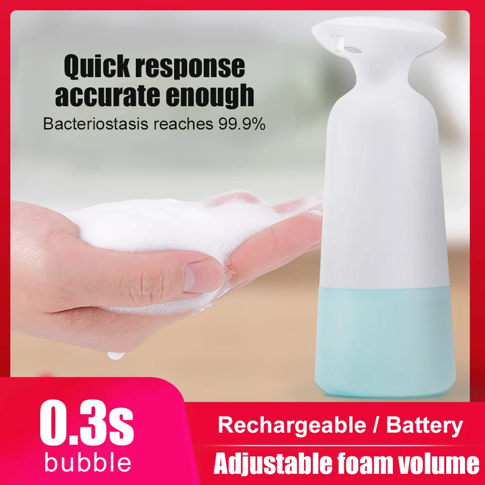 

350ml smart sensor foam soap dispenser Automatic temperature measuring soap dispenser USB Charging Smart Foam Machine Infrared S