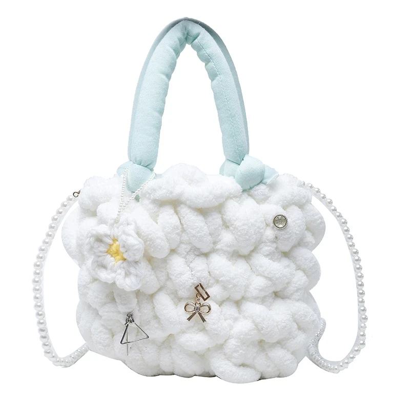 Luxury Brand Designer HandBag For Women Sweety Girl Bag Candy Colours Pearls Shoulder Bag Fashion Female Bag Crossbody Bag  Sac