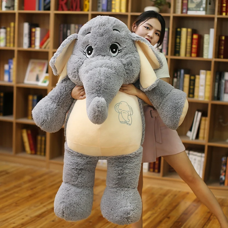 Большой Слон игрушки серые мягкие большие уши длинный плюшевый слон животные для