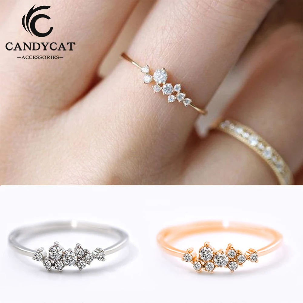 Модные кольца золотого и серебряного цвета женские Стразы обручальные ювелирные