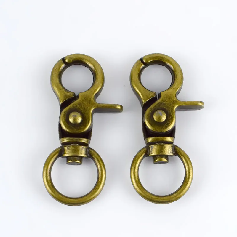 Bronze 4 шт./10 шт. металлическая пряжка для сумки, кольцо для ключей, застежка-карабин, поворотный триггер, зажимы, пряжки, крючки для сумок, аксессуары для самостоятельного подключения - Цвет: Bronze