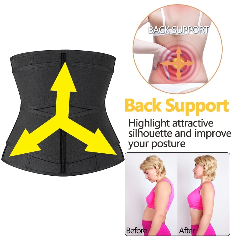 

Waist Trainer Thermo Sweat Belt Waist Trainer Girdle Corset Body Shaper Shapewear Tummy Fat Burning Fitness Modeling Strap 2020