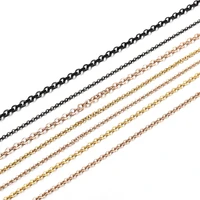 2 5mlot 1 2 3 0mm stainless steel necklace chains gold color bulk chain for diy jewelry finding making accessories supplies
