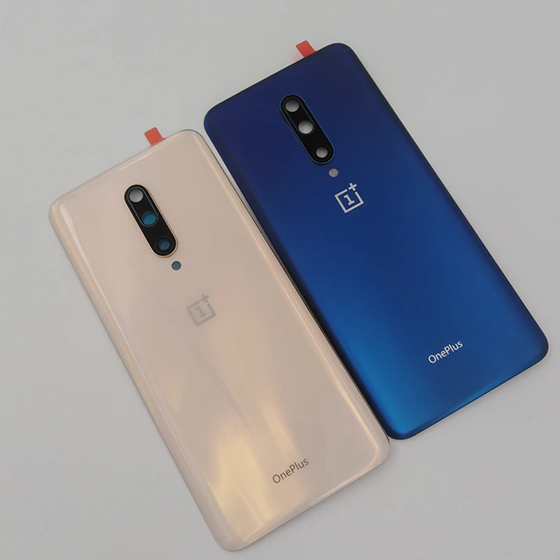 Carcasa trasera de vidrio Original para Oneplus 7 Pro, piezas de repuesto de funda para 1 + 7 Pro One Plus 7Pro y lente de c&aacute;mara-1