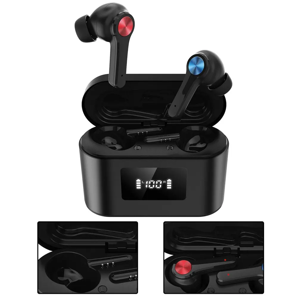

TWS Bluetooth Earphones HiFi Bass Stereo Earbuds Touch True Wireless Sport Headphones Gaming Headset With Charging Bin
