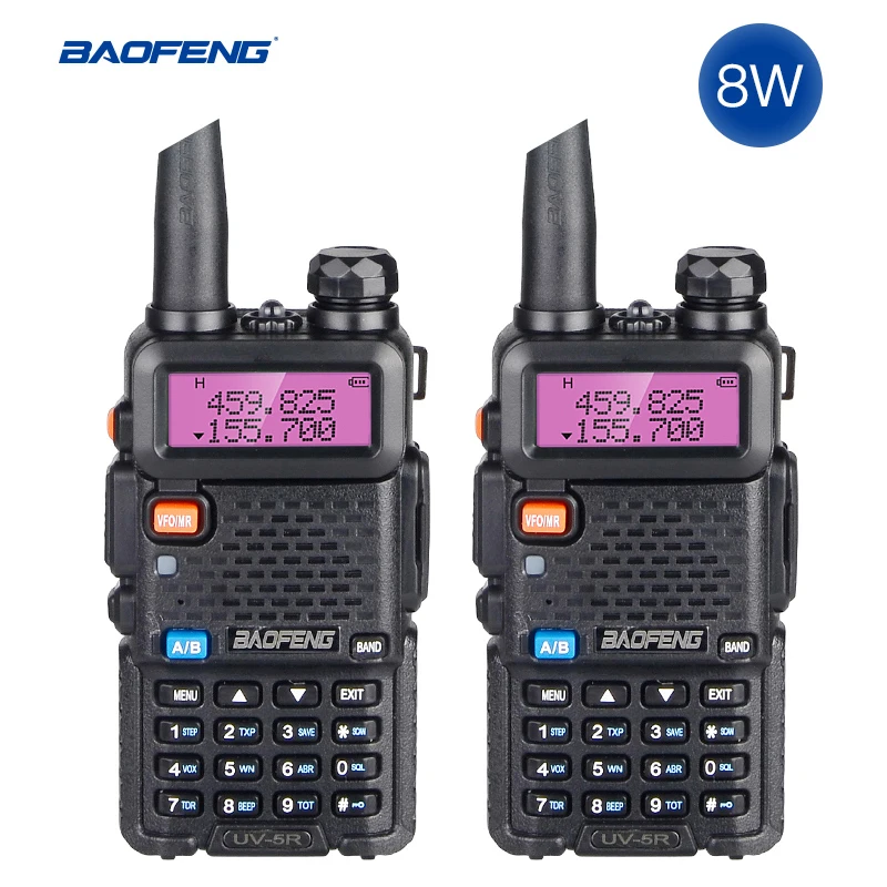 

Baofeng two way radio UV-5R walkie talkie 8w ham radio UV 5R VHF/UHF Handheld Radio 10 km long distance long battery