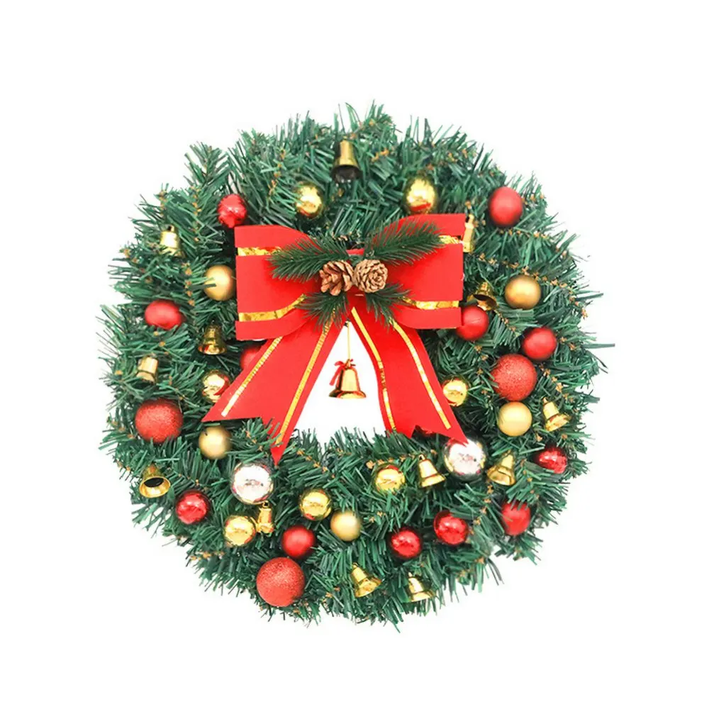 

Christmas Front Door Wreaths Porch Yard Garlands Xmas Shopping Mall Layout Holiday Wreath Window Hanging Props