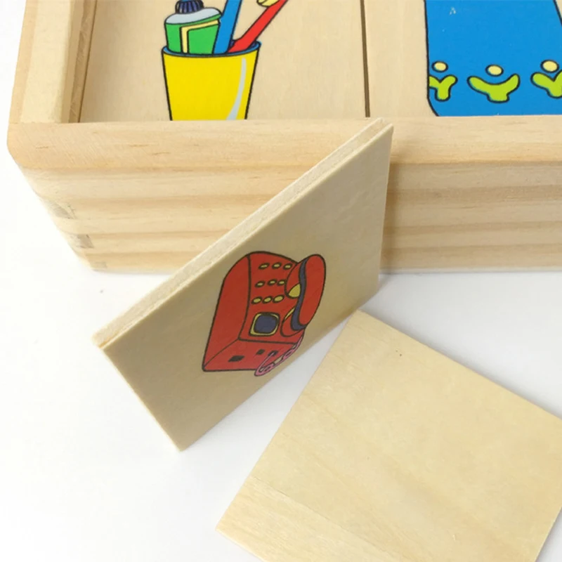 

Wooden Toy Montessori Early Childhood Education Shadow Matching Image Toy Fruit Pairing Puzzle Educational Toy for Children Kids