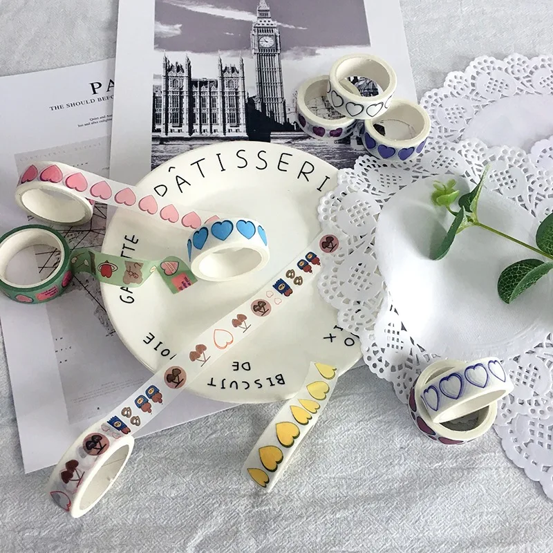 Любовь Сердце торт весенний медведь Сделай Сам Скрапбукинг Украшение скотч