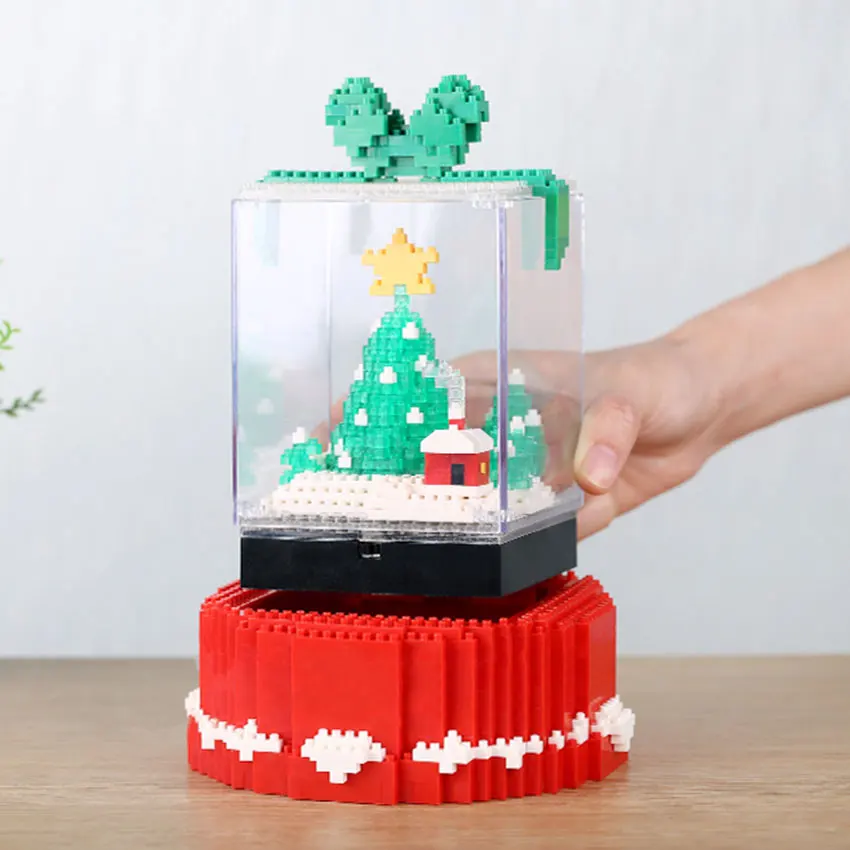 Wisehawk пластиковые мини-блоки для рождественской елки 3d-игрушки с бриллиантами