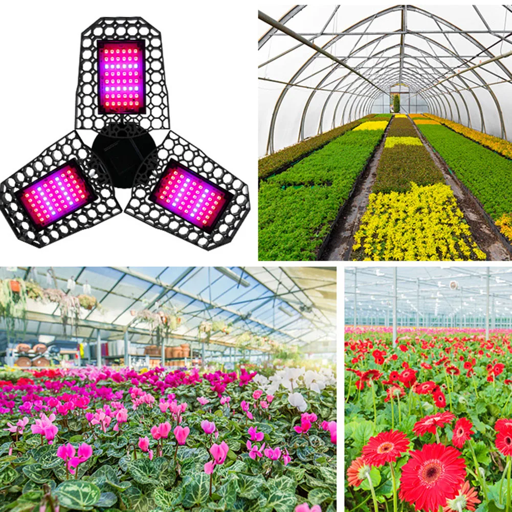 

LED Plant Growth Light Red and Blue Spectrum 3-leaf Folding Plant Growing Light Lamp VJ-Drop
