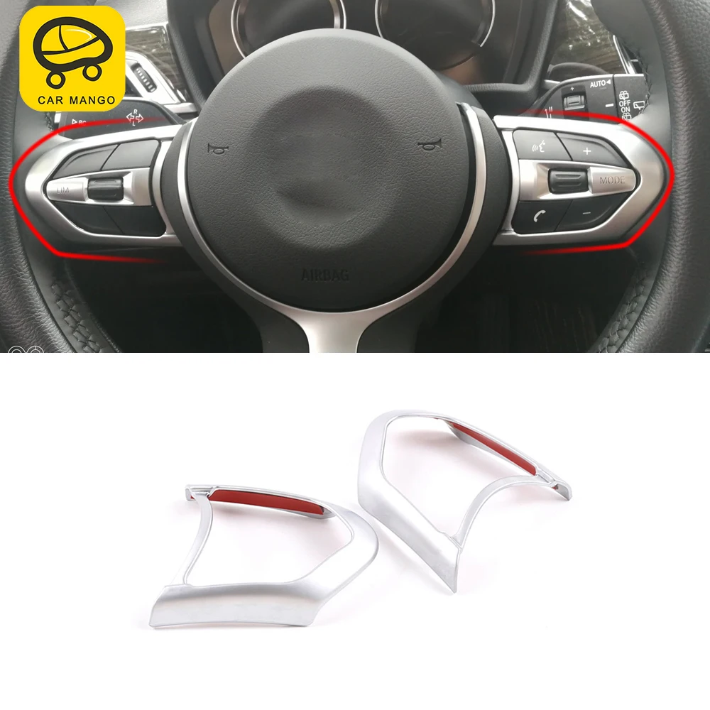 

CarMango For BMW X2 F39 2017-2021 Auto Car Accessories Steering Wheel Cover Trim Frame Sticker ABS Carbon Interior Decoration