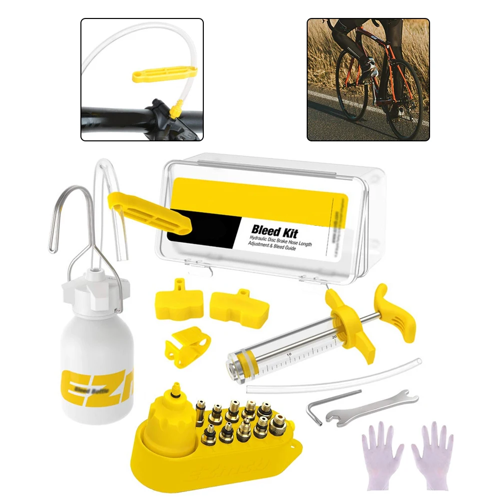 

Bicycle Hydraulic Disc Brake Oil Bleed Kit Tools For EZ Shimano Tektro Magura Series MTB Road Bike Brake Repair Tools