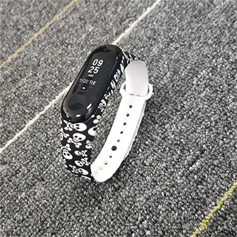 Для xiaomi mi Band 3 4 ремешок силиконовый с принтом сменный Камуфляжный браслет для band