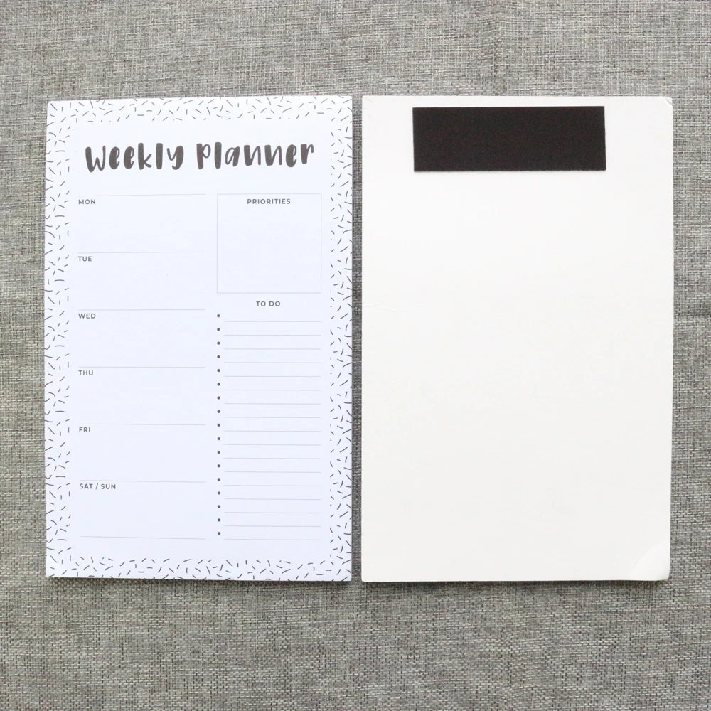 Domikee Новый Классический магнитный холодильник еженедельник блокнот A5 школьный