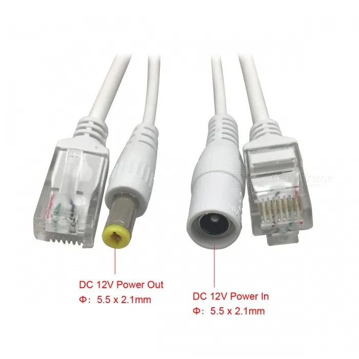 DC 12V IP камера POE RJ45 кабель питания через Ethernet адаптер форсунка сплиттер|Коробки