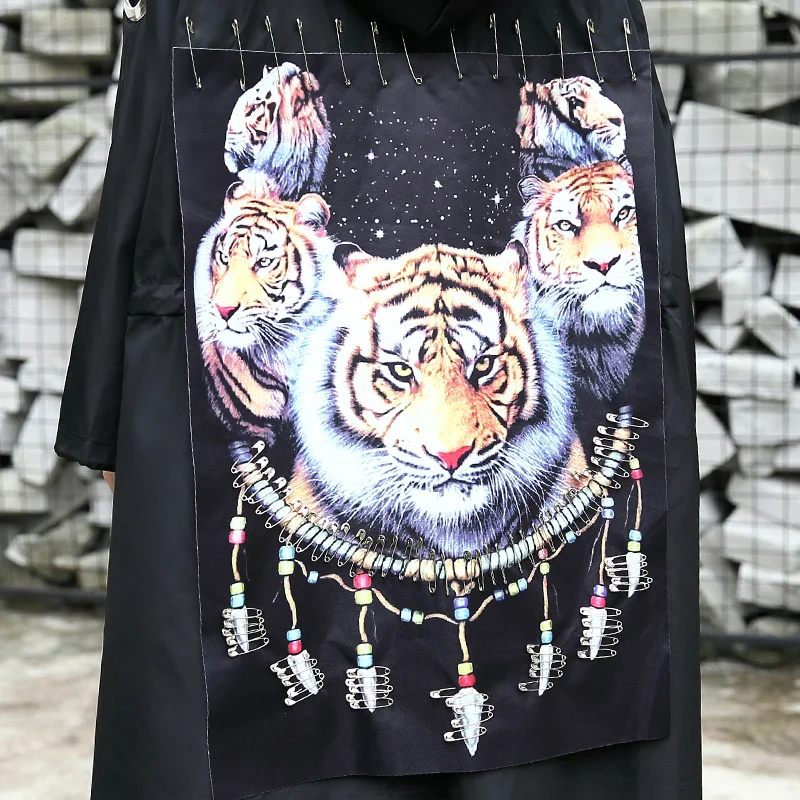 

QING MO Loose Large Size Women Windbreaker Jacket 2021 New Animal Print Women Jacket Autumn Trend Women Windbreaker ZWL089