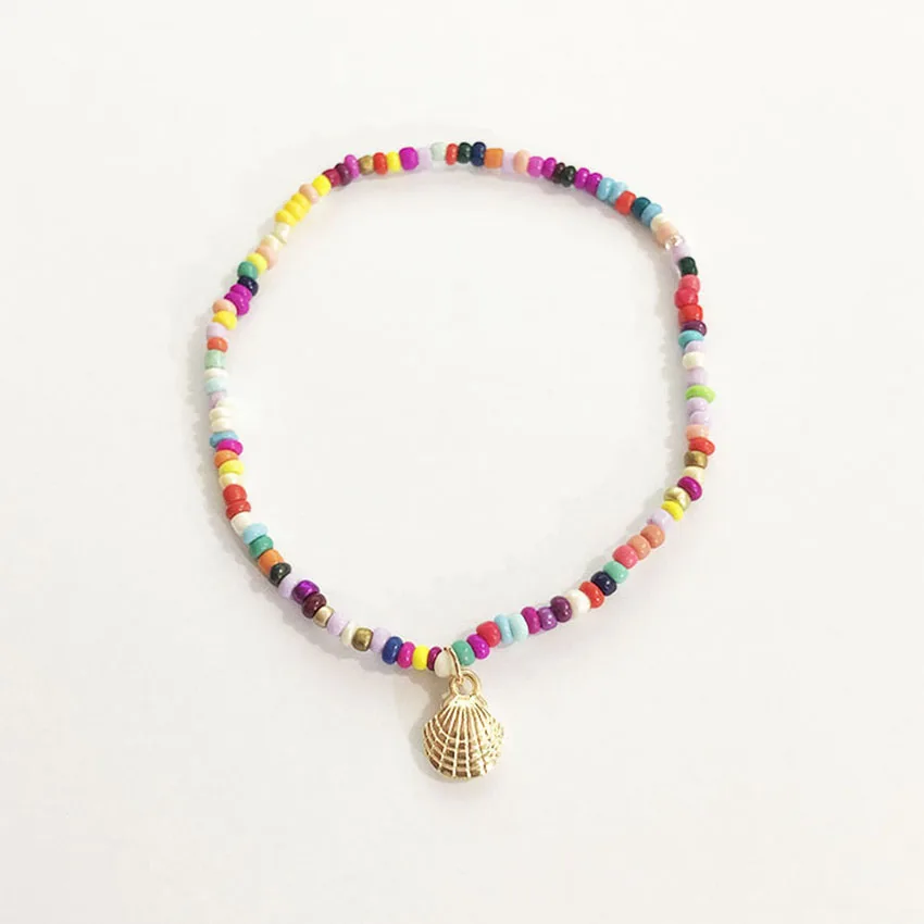 Bohemian Shell Anklet Seed Beads Foot Ankle Bracelet cheville Anklets tobillera Foot Jewelry rakhi enkelbandje