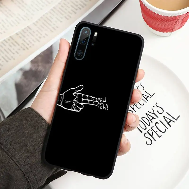 

black white simple Cactus crown design Phone Case For Huawei P40 P20 P30 lite Pro P Smart 2019 Mate 40 20 10 Lite Pro Nova 5t
