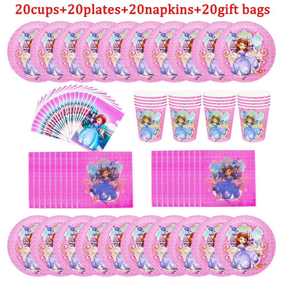 Милые одноразовые бумажные тарелки для чашек салфетки детского дня рождения