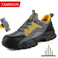 safety work shoes construction men outdoor steel toe cap puncture proof high quality lightweight indestructible men safety boot