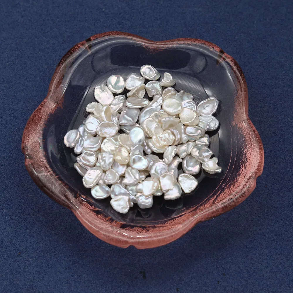 

10PCS Natural Freshwater Pearl Beads 6-7mm No Hole Petal Shape Pearl Loose Beads for DIY Necklace Bracelet Jewelry Accessories