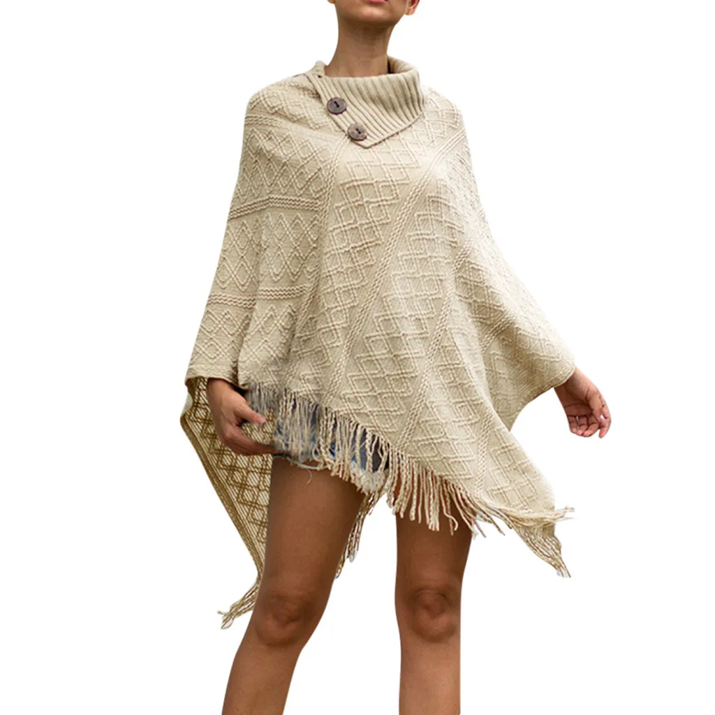 2019 модное женское одеяло в клетку с бриллиантами вязаное пальто обертывание