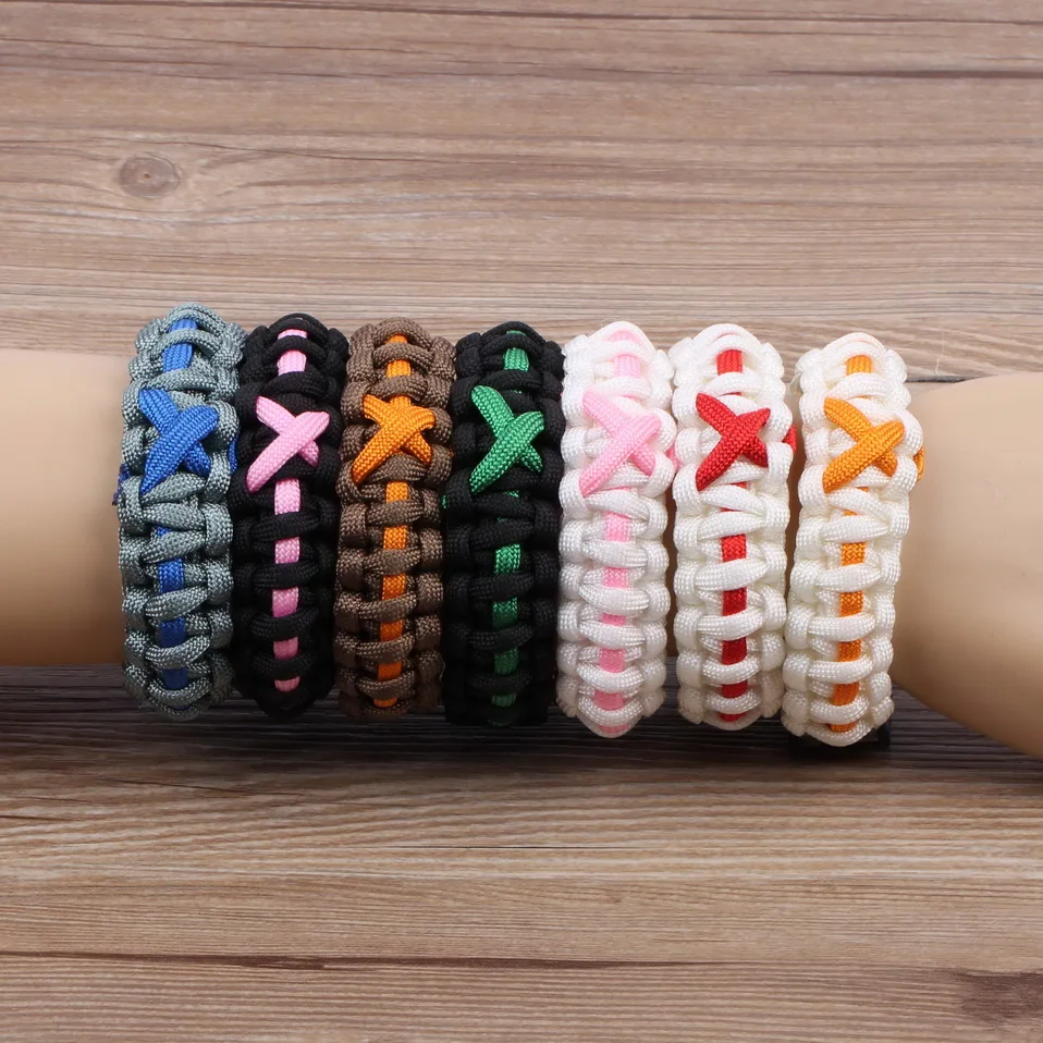 Новинка 2021 модный парашютный шнур аварийный Паракорд браслет для выживания