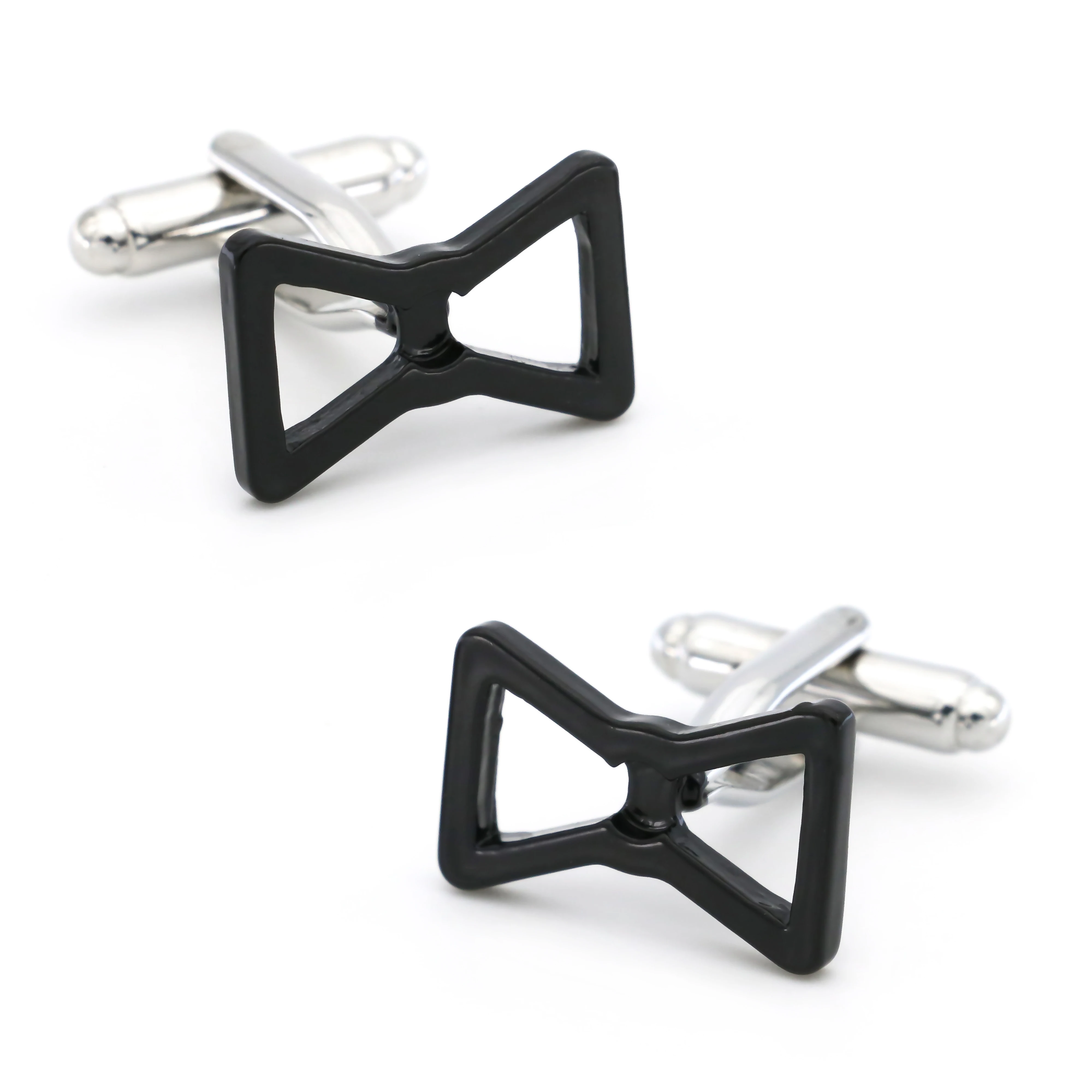 Мужские модные запонки черного цвета качественные из латуни с