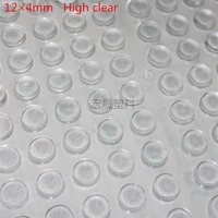 60 pcs 12mm x 4mm high clear self adhesive anti slip silicone rubber feet pads silica gel bumper damper shock absorber