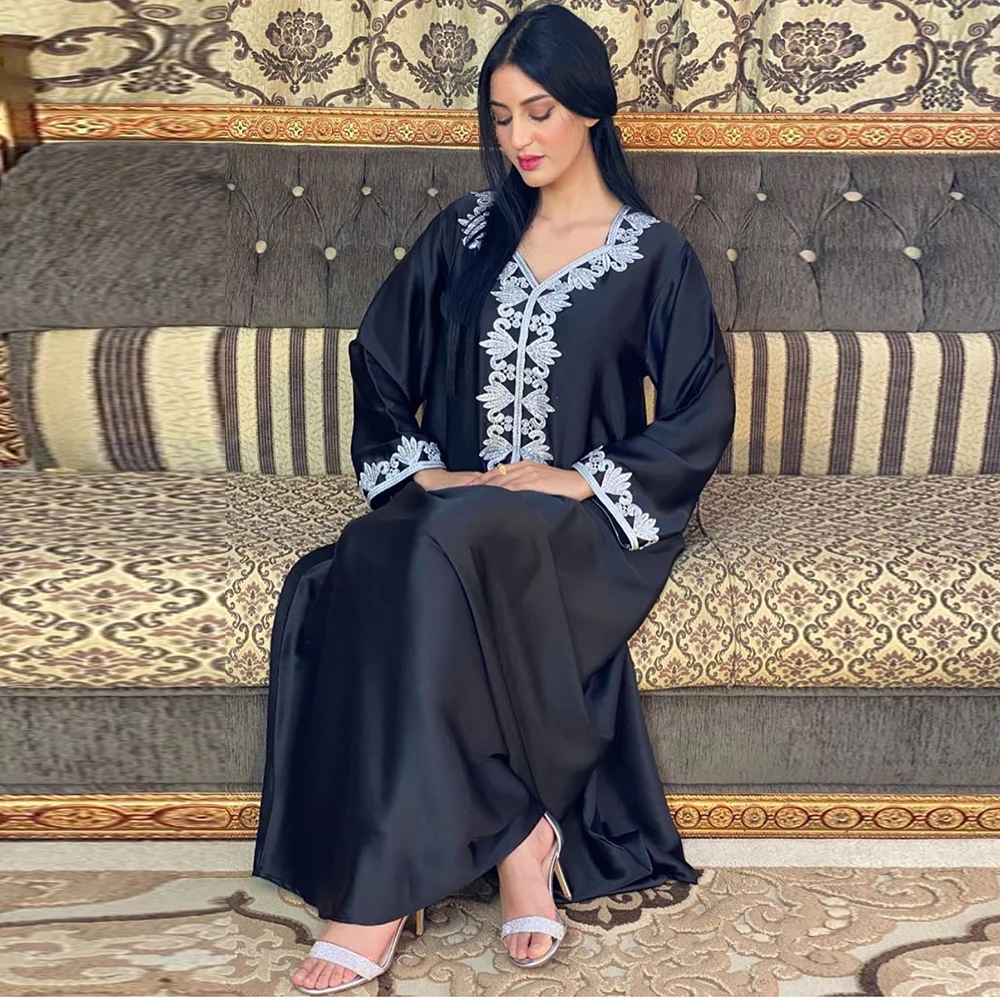 Мусульманское платье ислама европейская одежда платья Абайи для женщин халат