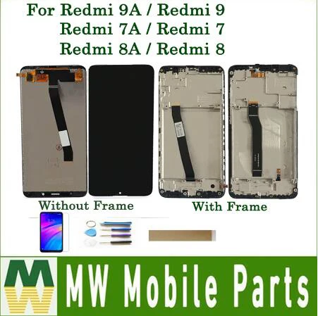 Оригинальный ЖК дисплей без/с рамкой для XIaomi Redmi 7 7A 9 9A 8 8A сенсорный экран +