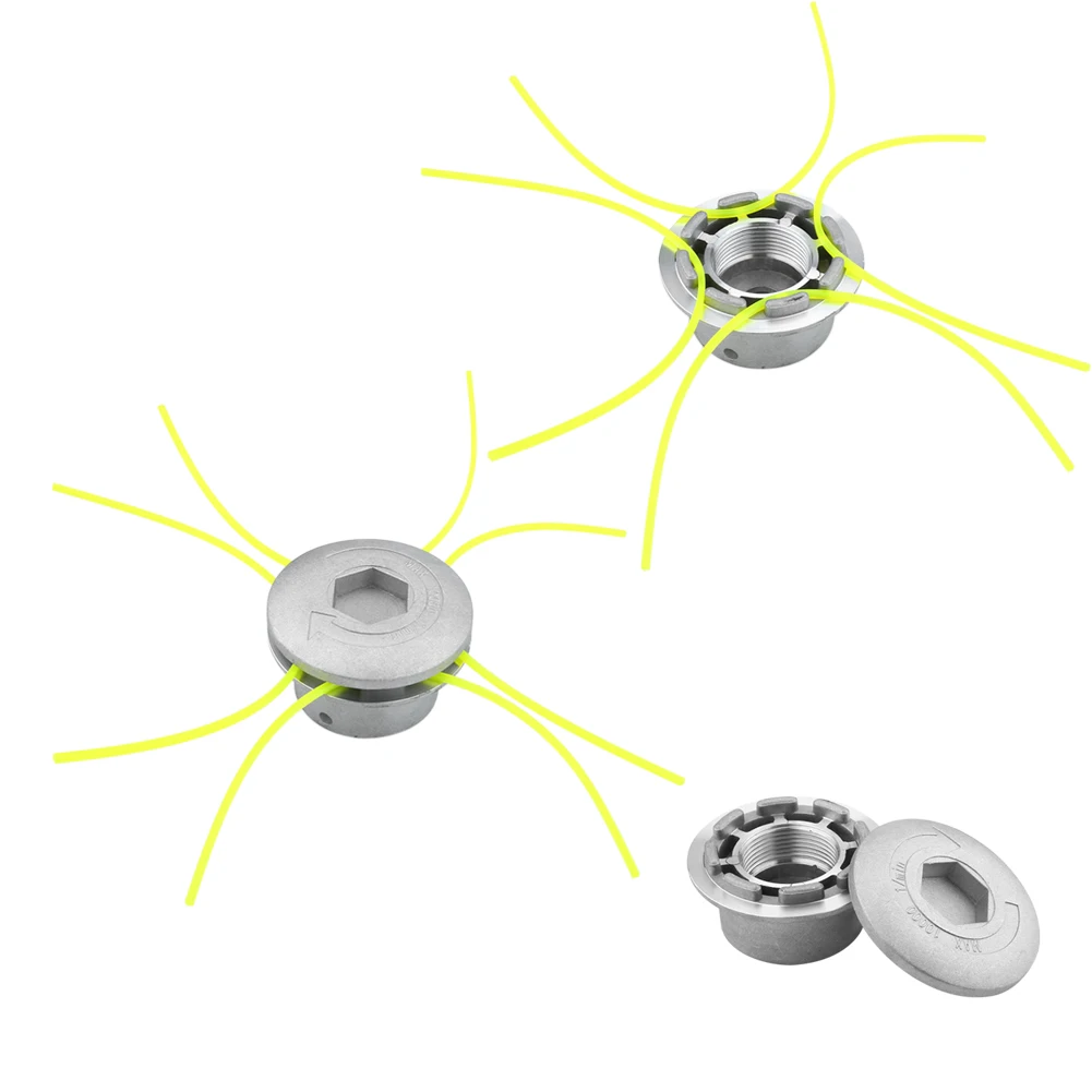 

Trimmer Line Coil With 4 Lines Aluminum Double Head Thread Trimmer Head For Petrol Gas Brushcutter Strimmer With Trimmer Line