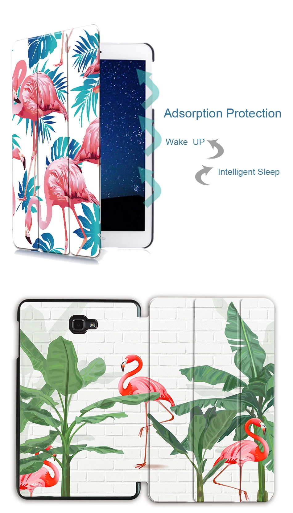 Чехол MTT с фламинго для samsung Galaxy Tab A A6, 10,1 дюймов, Складной флип-чехол из полиуретановой кожи для планшета, чехол T580 T585 T580N T585N Funda