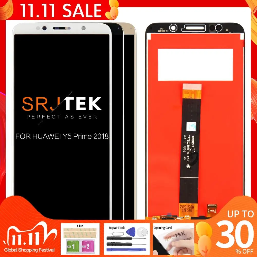 ЖК-дисплей с сенсорным экраном для Huawei Y5 Prime 2018 дигитайзер рамкой DUA L02 L22 LX2 сменный