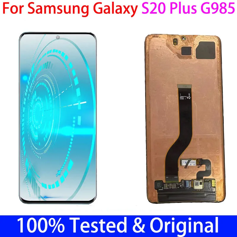 

Original SUPER AMOLED S20PLUS LCD For Samsung Galaxy S20 Plus lcd G985 G985F/DS lcd Display + Touch Screen Digitizer Assembly