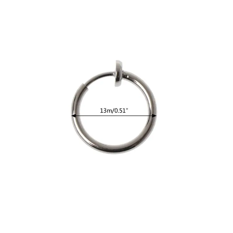 

R2LE 10Pcs Sliver No Ear-hole DIY Clip On Circle Hoop Earrings For Jewelry Making